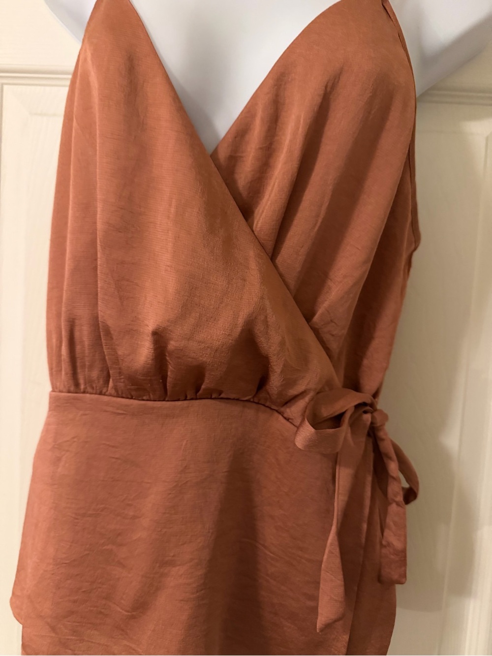 Express Rust-Brown Wrap Camisole - Picture 2 of 4